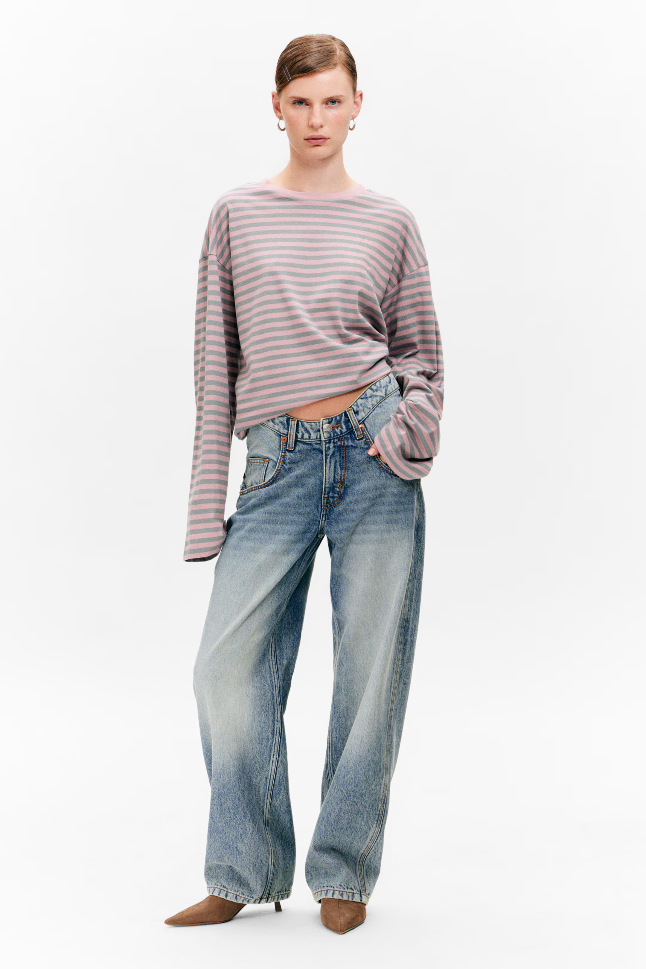 Katoenen T-shirt met lange mouwen | H&M (DE, AT, CH, NL, FI)