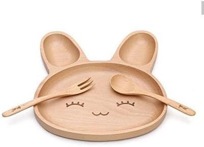 Natural Bamboo Baby Feeding Set 3pcs Includes Plate, Spoon and Fork,BPA Free Infant and Kid Frien... | Amazon (US)
