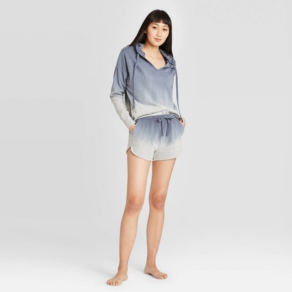 Women's Dip Dye Hooded Lounge Sweatshirt  - Colsie™ Blue | Target