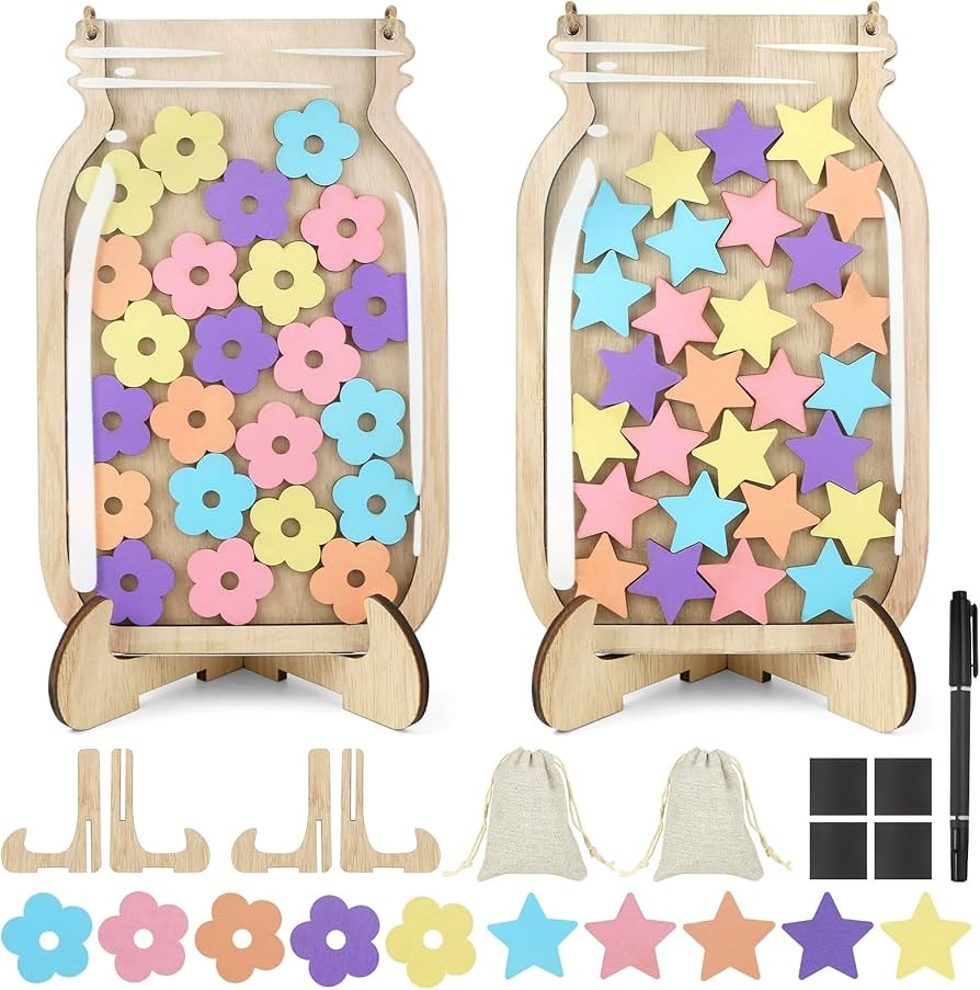 2 Pack Star Reward Jar System, Magnetic Reward Jar, Star & Flower Reward Jars for Kids, Reward Ch... | Amazon (US)