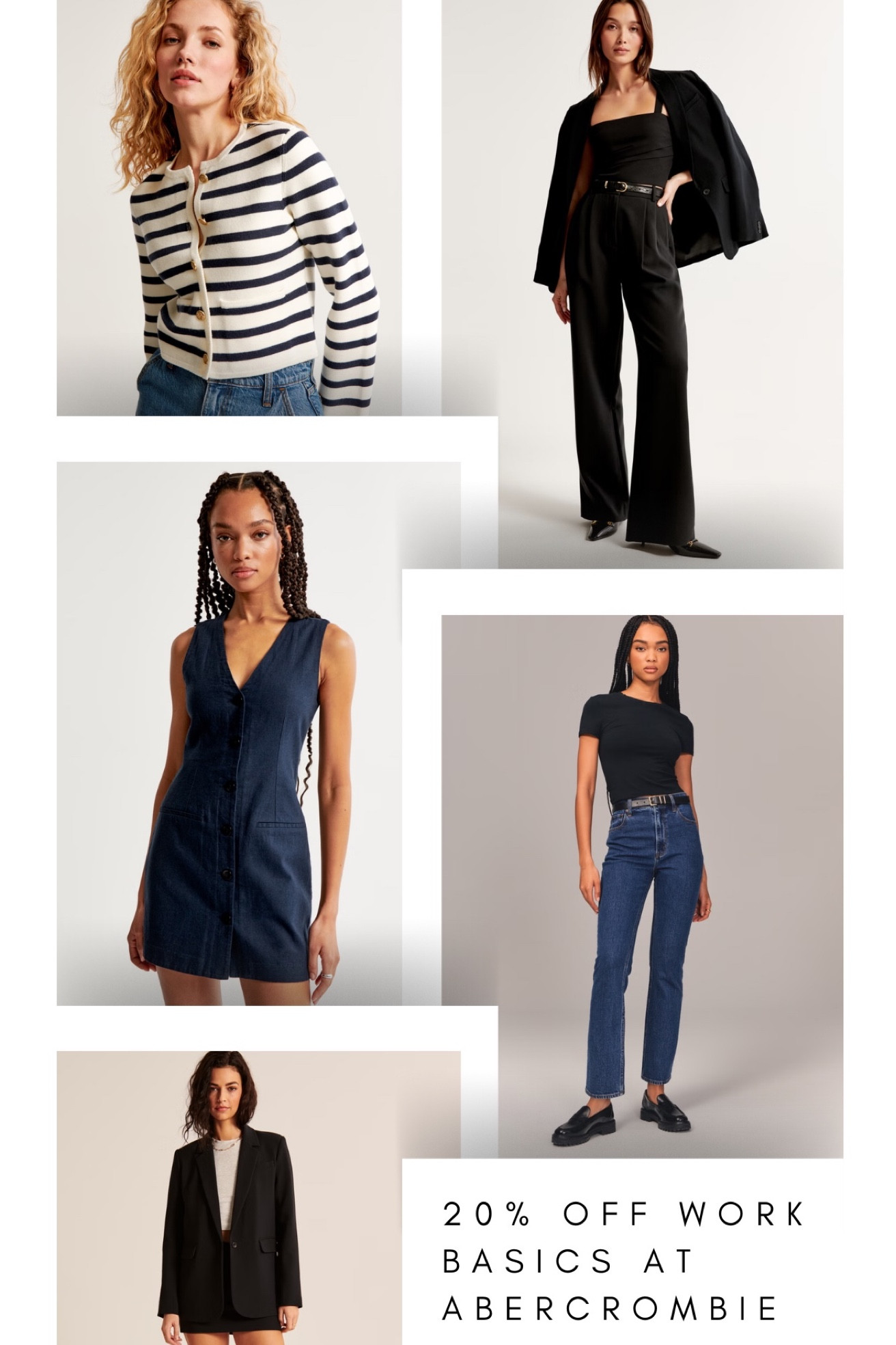 20% off at Abercrombie! 

#LTKfindsunder100 #LTKSpringSale #LTKworkwear