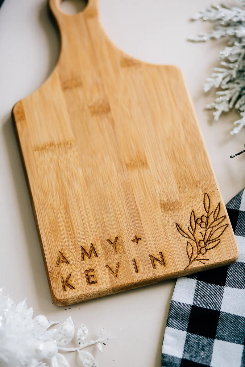 Minimal First Names Handled Wood Cutting Board  13x7 Laser | Etsy | Etsy (US)