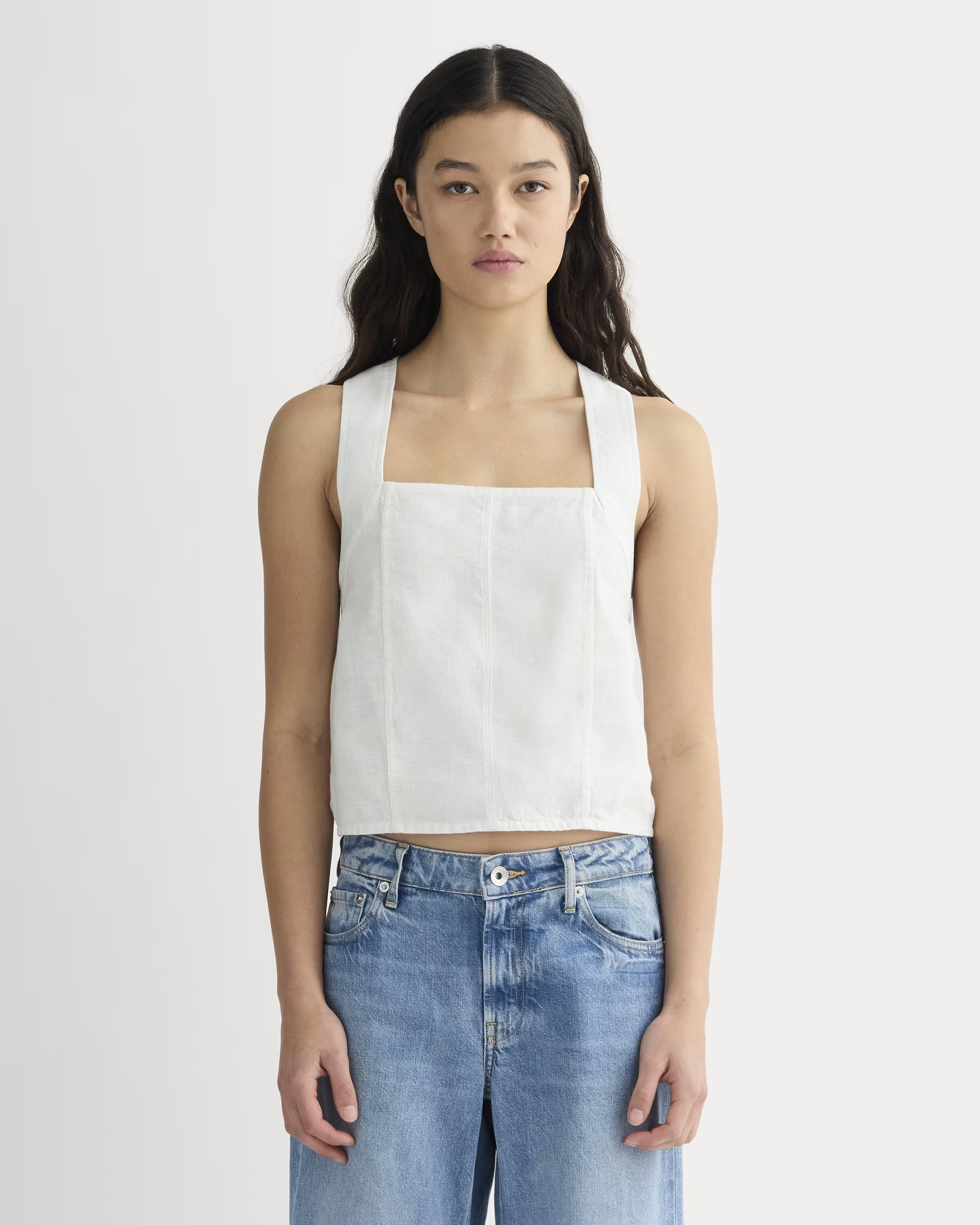 The Crossback Tank in Linen | Everlane