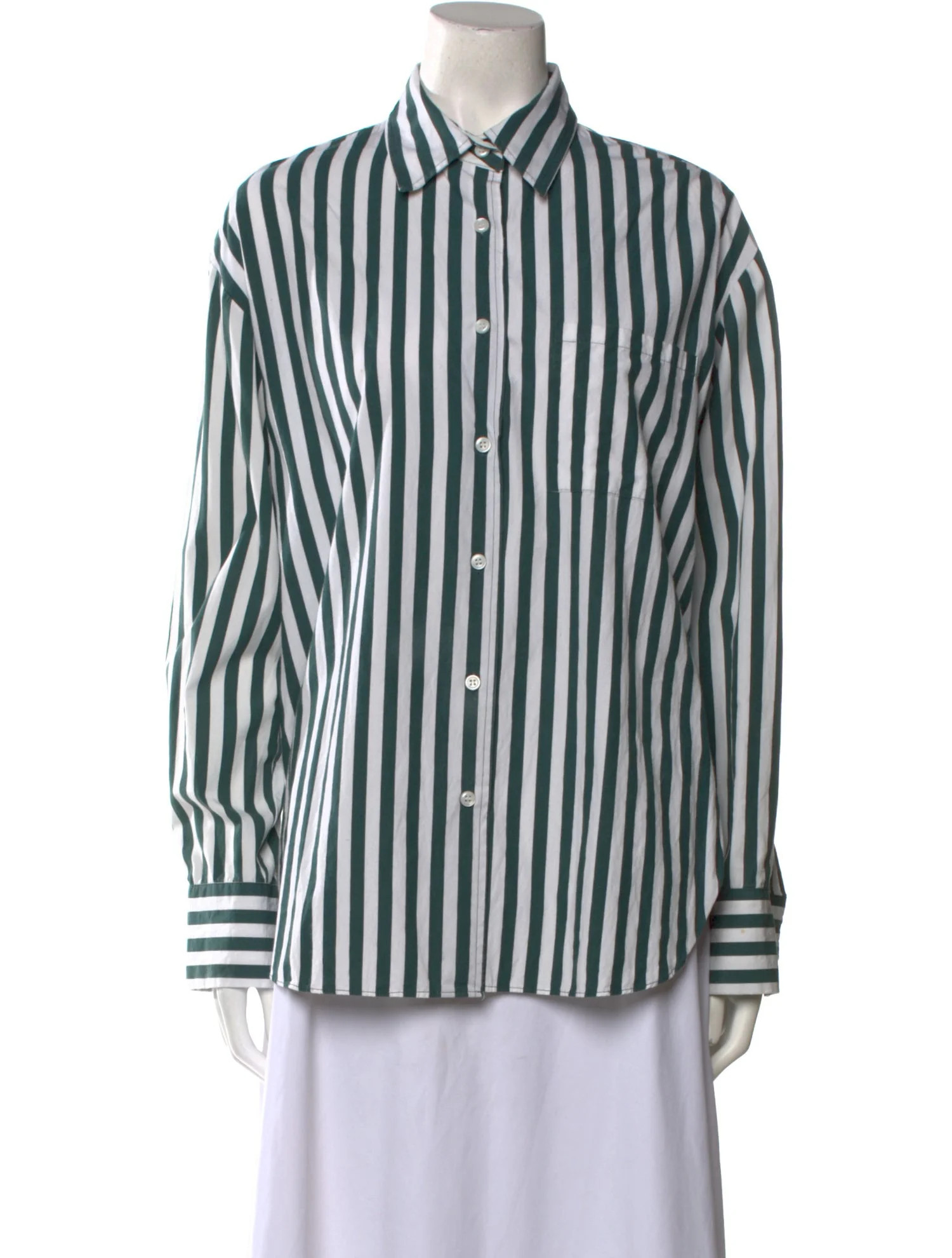 Striped Long Sleeve Button-Up Top | The RealReal