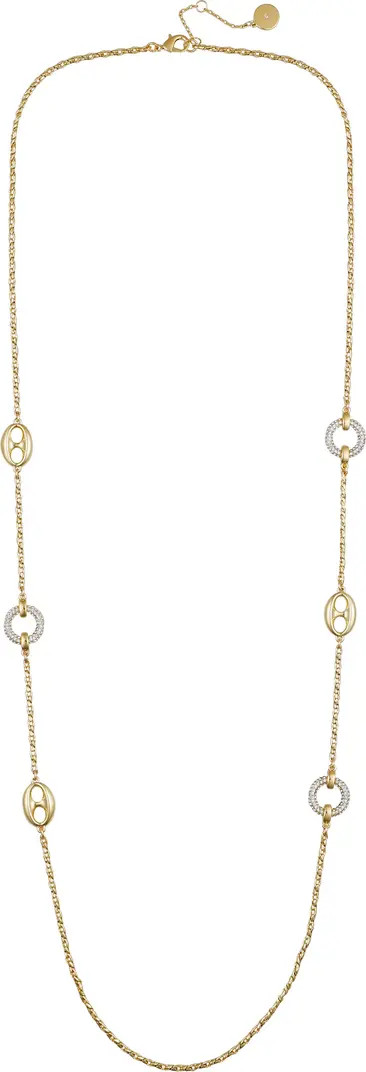 Vince Camuto Signature Mixed Link Pavé Long Necklace | Nordstrom | Nordstrom