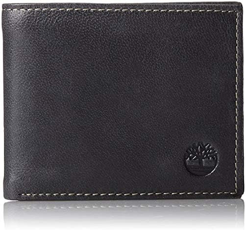 Timberland Men's Blix Slimfold Leather Wallet, Black, One Size | Amazon (US)