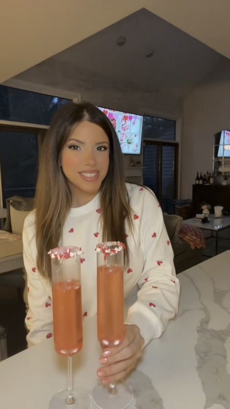 Pink champagne drink & matching heart set loungewear 

#LTKGiftGuide #LTKfindsunder50 #LTKVideo