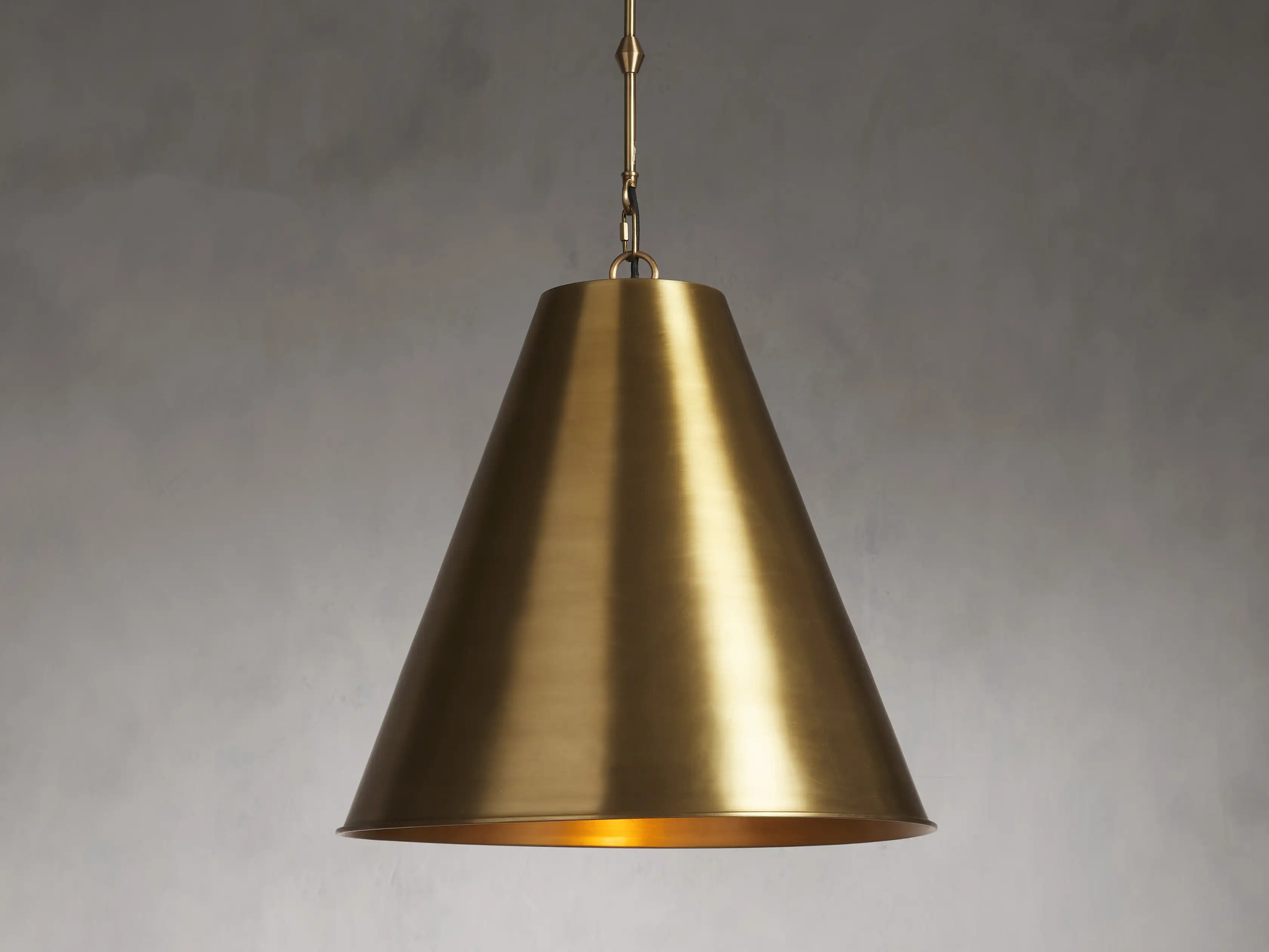 Watley Brass Cone Pendant | Arhaus