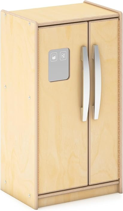 Guidecraft EdQ Kids' Play Kitchen Refrigerator for Toddlers - White: Wooden Kids' Kitchen Playset... | Amazon (US)