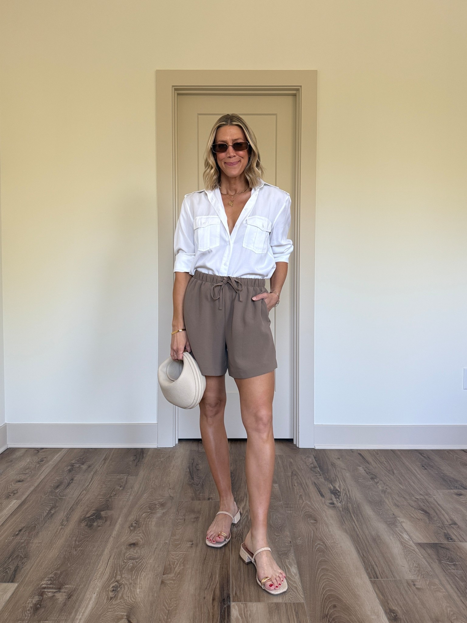 Wearing xs shirt (sized down), small shorts, sandals tts 

#LTKootd #LTKSeasonal #LTKOver40