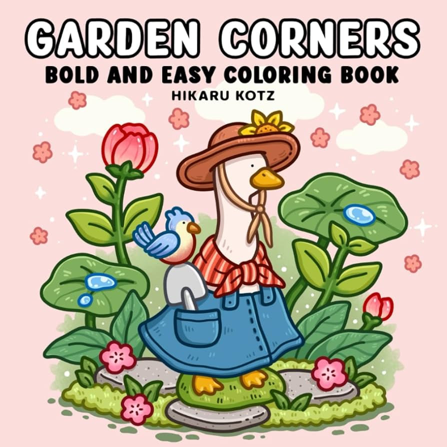 Garden Corners: Bold and Easy Coloring Book for Adults and Teens | Amazon (US)