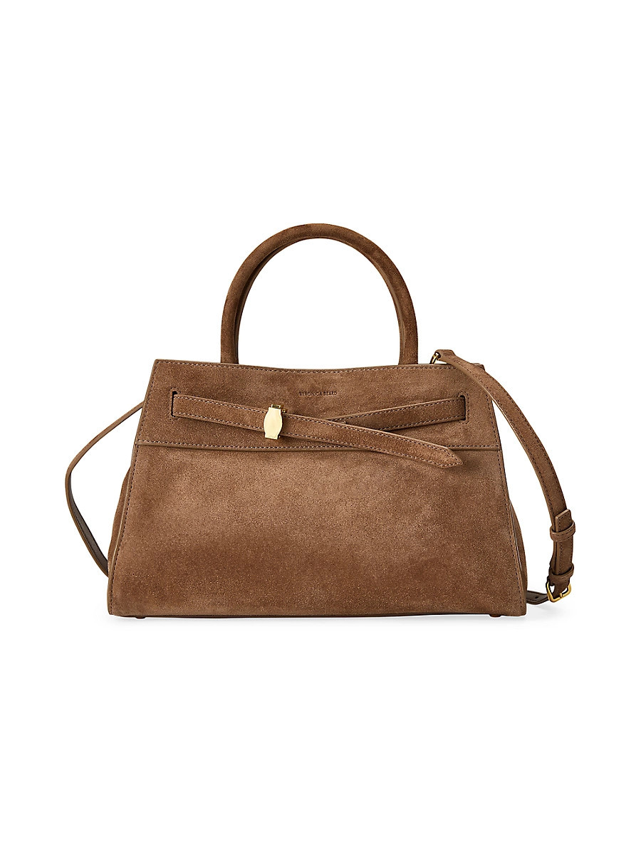 Women's Small Veronica Beard Suede Top Handle Dash Bag - Bark | Saks Fifth Avenue