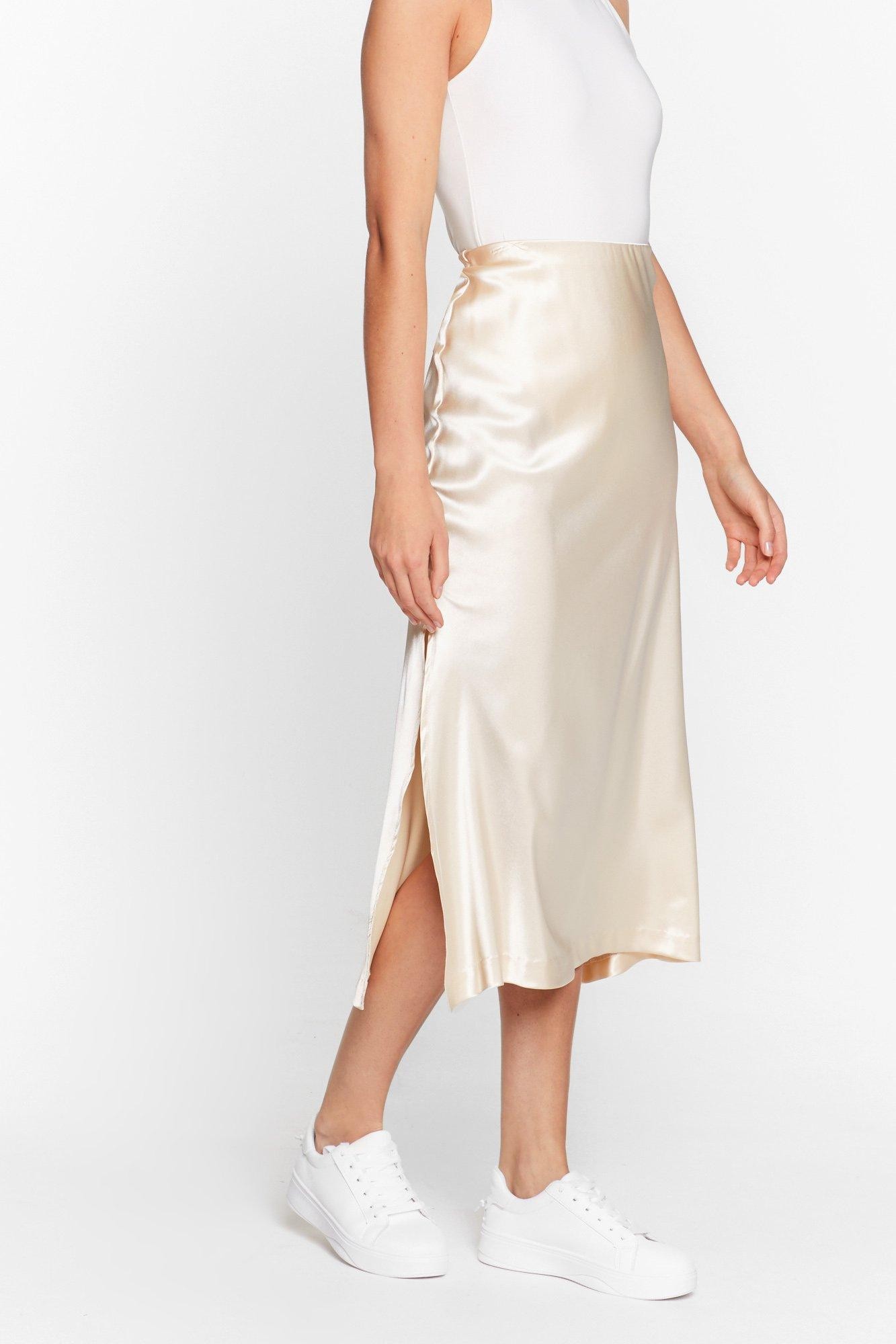 Let's Kick Split Satin Midi Skirt | NastyGal (US & CA)