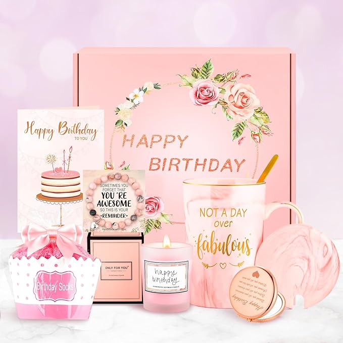 Birthday Gifts for Women Happy Birthday Gift Baskets for Women Unique Not A Day Over Fabulous Mug... | Amazon (US)