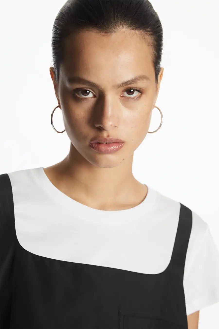 CONTRAST-PANEL MINI DRESS - BLACK - COS | COS (EU)