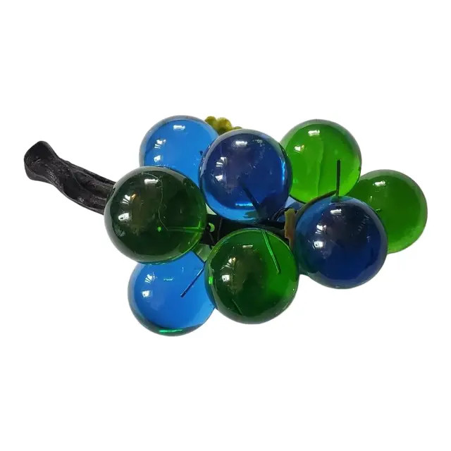 1970s Blue Colored Lucite Table Sculpture Lucite Grapes | Chairish