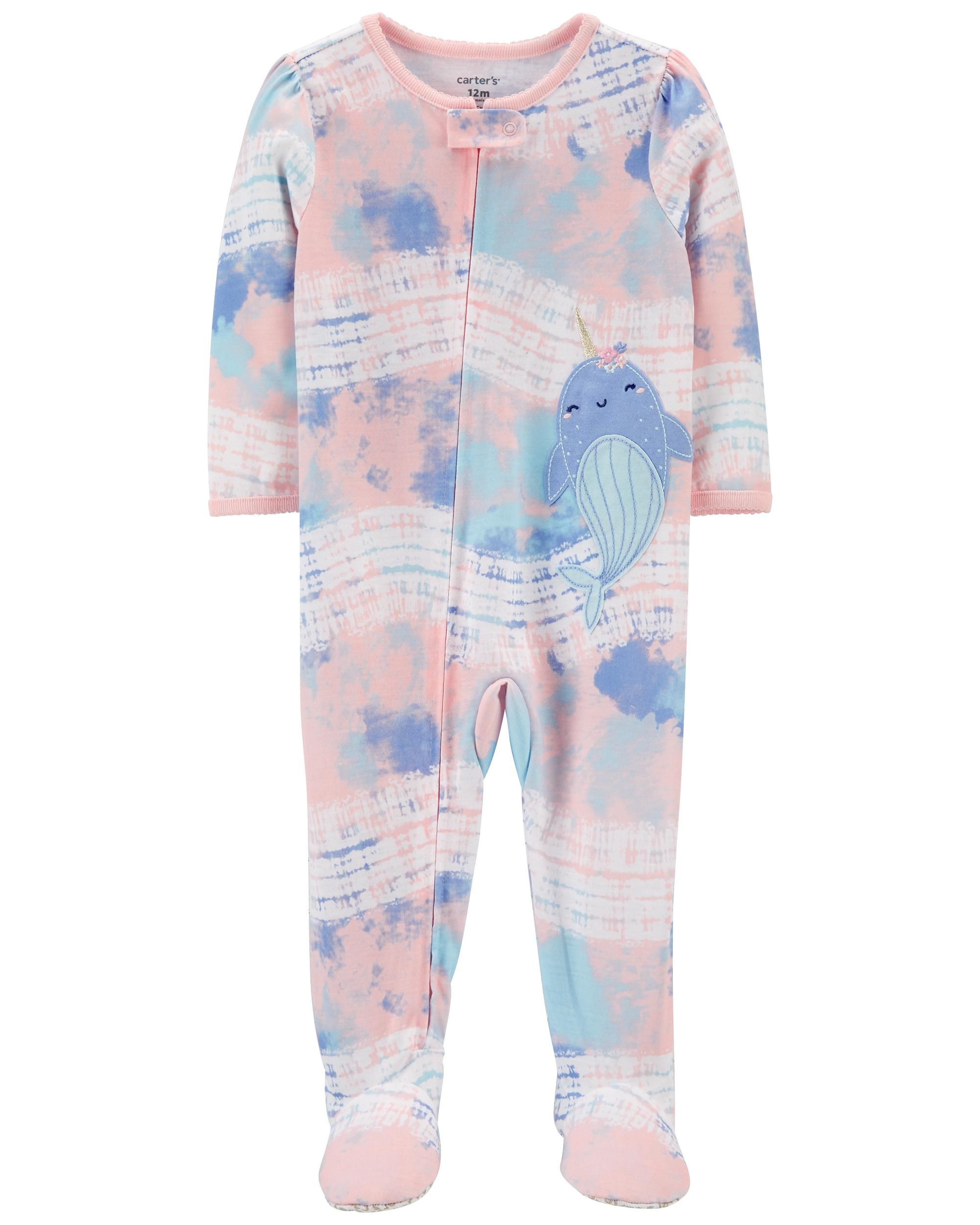 1-Piece 2-Way Zip Narwhal Loose Fit PJs | Carter's