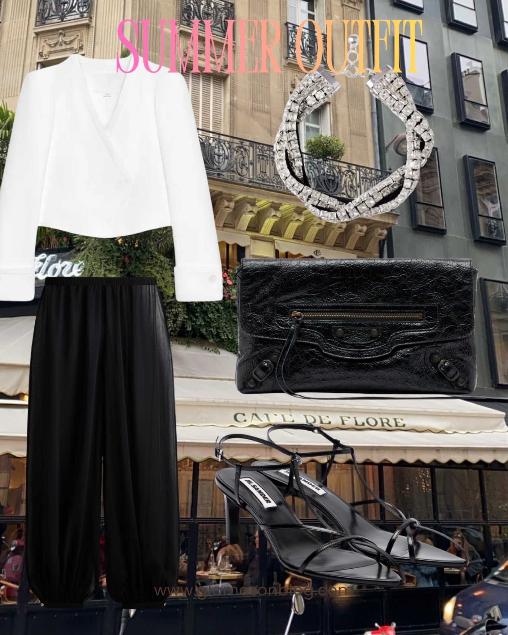 Chic outfit, summer outfit, evening outfit, Mytheresa, chunky necklace. Crystal necklace 

#LTKuk #LTKeurope #LTKsummer