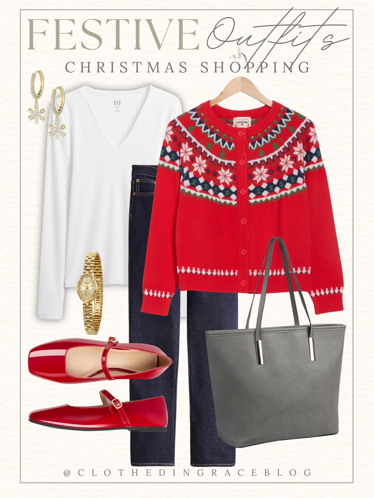 Christmas shopping outfit inspiration 