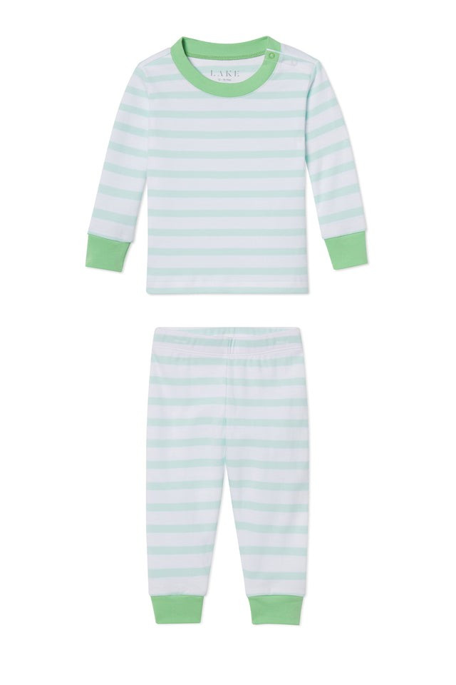 Baby Long-Long Set in Pink Flora | LAKE Pajamas