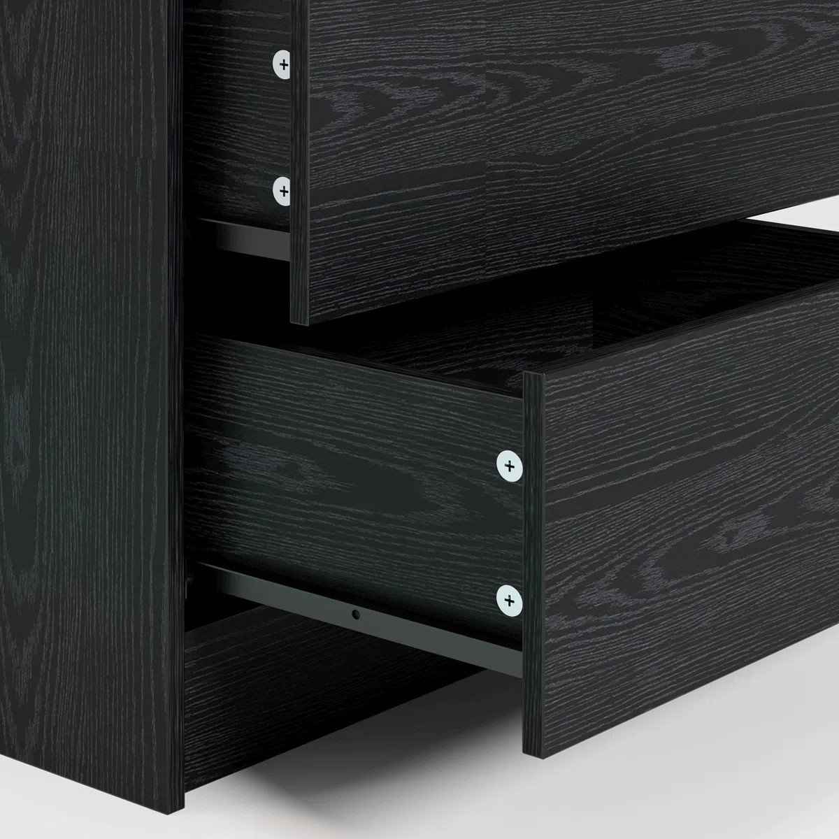 Westerly Modern Style Wooden Nightstand with LED Light and Storage Drawers | Wayfair North America