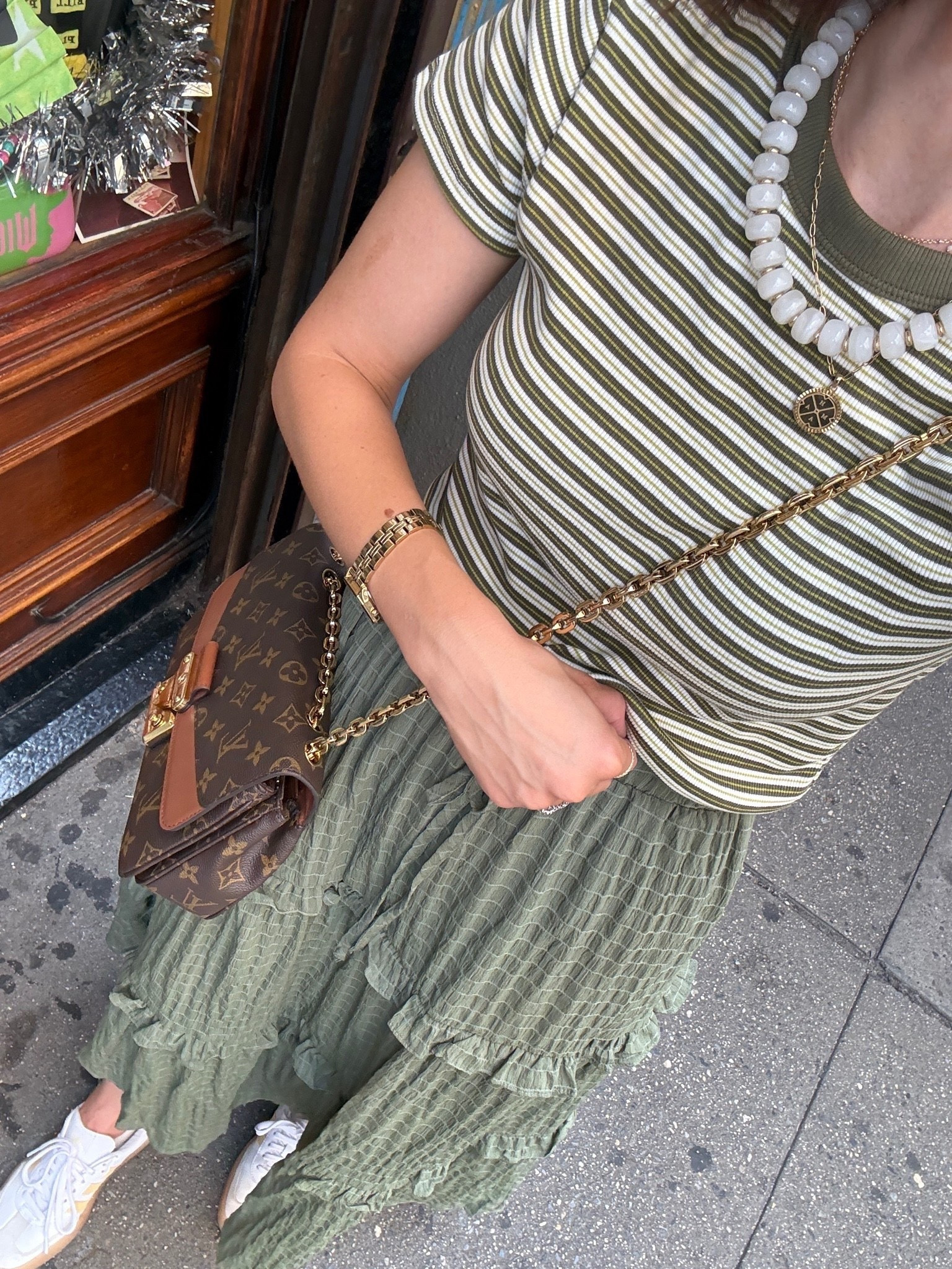Wearing small in both top and skirt!

Travel outfit, skirt outfit, striped shirt, summer outfit inspo, green outfit, olive green, Hallie Ragan

#LTKootd #LTKSeasonal #LTKgrwm