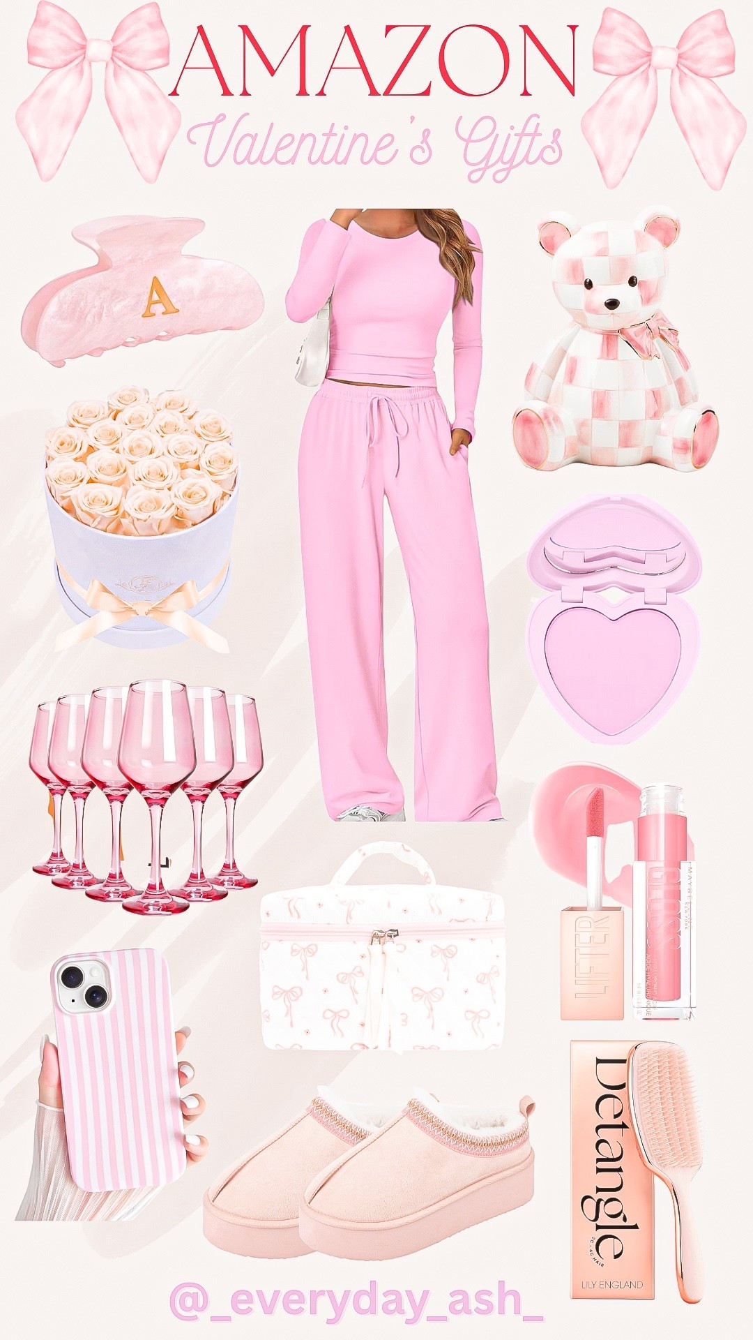Amazon // gifts for her 💕💕

Valentines gifts, gifts for her , pink gift ideas, pink lounge set, flowers, hair accessories, makeup, Mackenzie child’s, phone cover, makeup bag, lipgloss, wine glasses 

#LTKselfcare #LTKFindsUnder50 #LTKBeauty