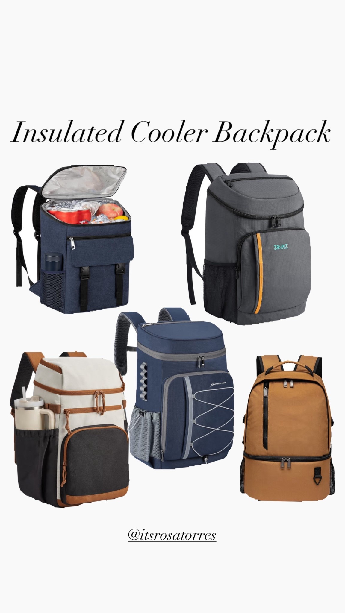 Insulated Cooler Backpack Leakproof Lightweight perfect for picnics or beach or road travel. 

#picnicbackpack #cooler #backpackcooler #amazonfinds #amazon #roadbqckpackcooler #workbackpack


#LTKfoodie #LTKWorkwear #LTKSaleAlert