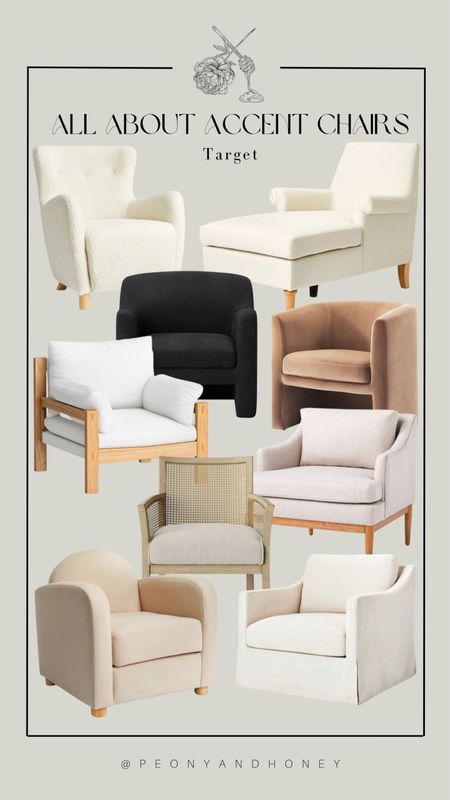 Check out all of these stylish and trendy accent chairs for your living room, office, or bedroom!  #accentchair #homedecor #livingroom #chair #armchair #targetfinds #targethome

#LTKstyletip #LTKFind #LTKhome
