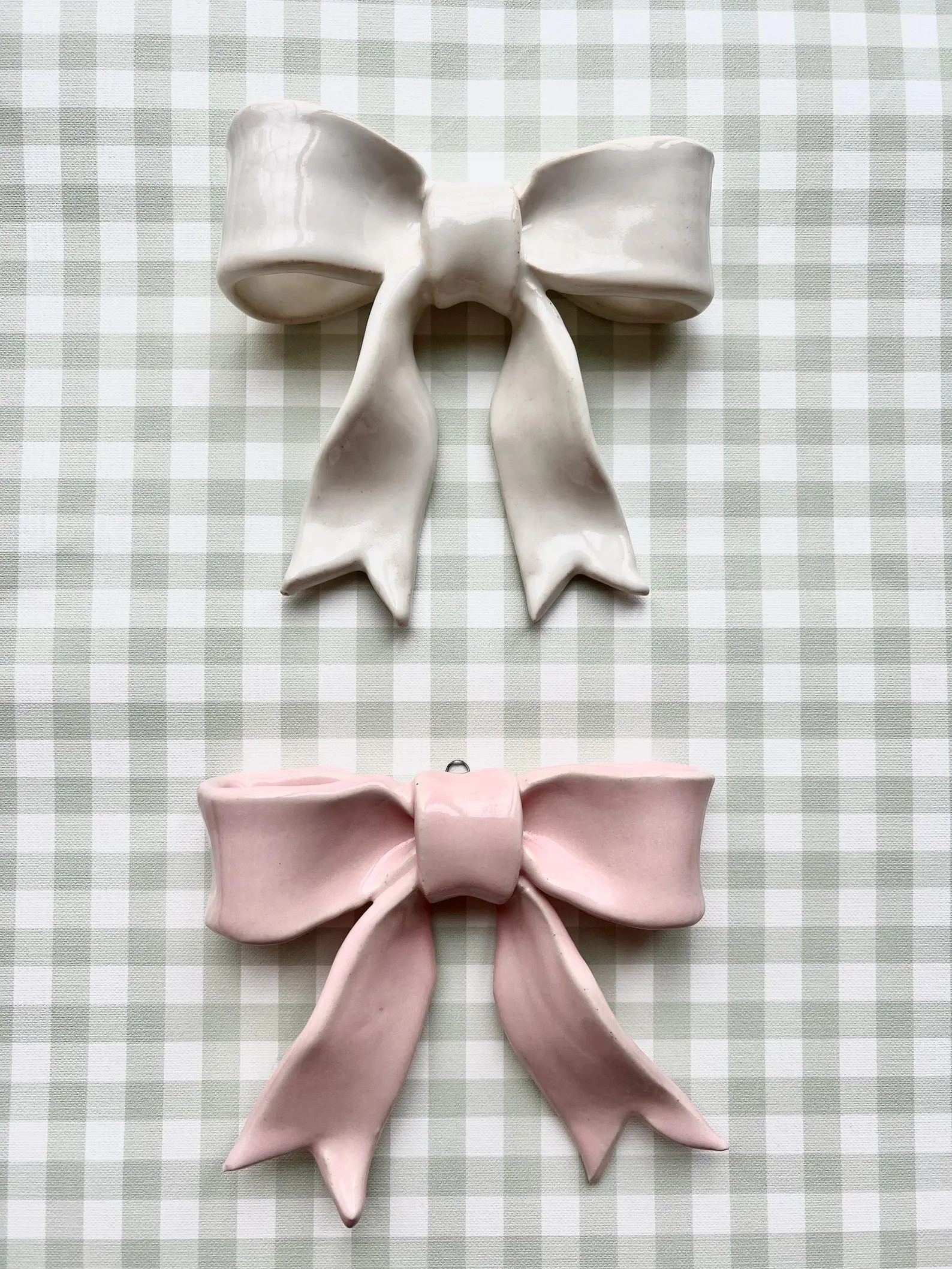 Ceramic Bow Wall Art, Bow Nursery Decor, Decorative Bow, Coquette Nursery Decor, Handmade Ceramic... | Etsy (US)