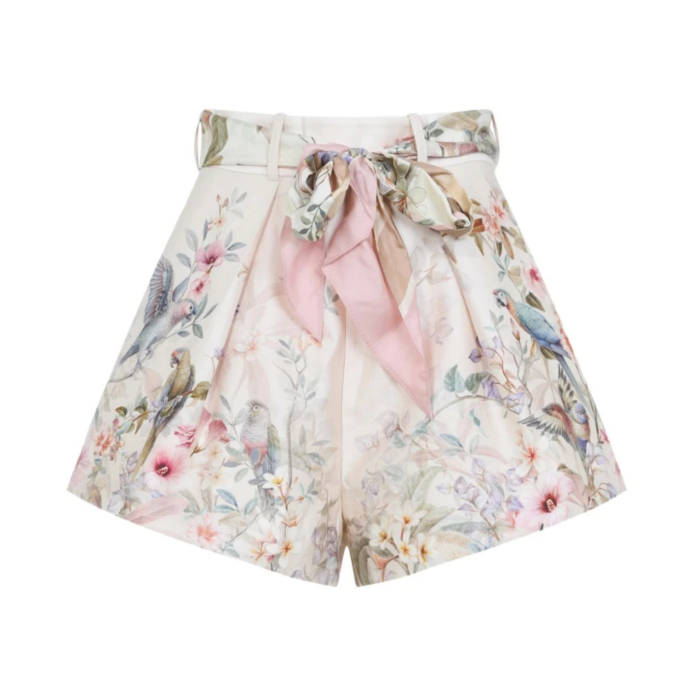 Zimmermann - Plissierte Short Shorts - - Shorts - Damen - Beige - S | Miinto DE
