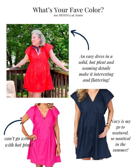 A simple dress that can do so much! The most worn colors—the red and navy are fab for patriotic events and you can’t go wrong with hot pink! Use dixon15! 

#LTKFindsUnder100 #LTKBump #LTKStyleTip
