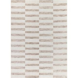 Well Woven Portland Sisal Cesar Modern Geometric Beige 7 ft. 10 in. x 10 ft. 6 in. Flatweave Area... | The Home Depot