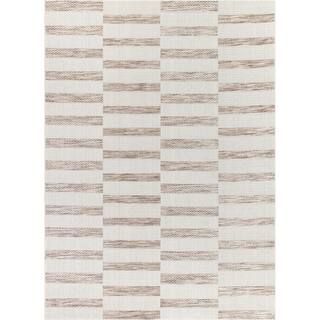 Well Woven Portland Sisal Cesar Modern Geometric Beige 7 ft. 10 in. x 10 ft. 6 in. Flatweave Area... | The Home Depot