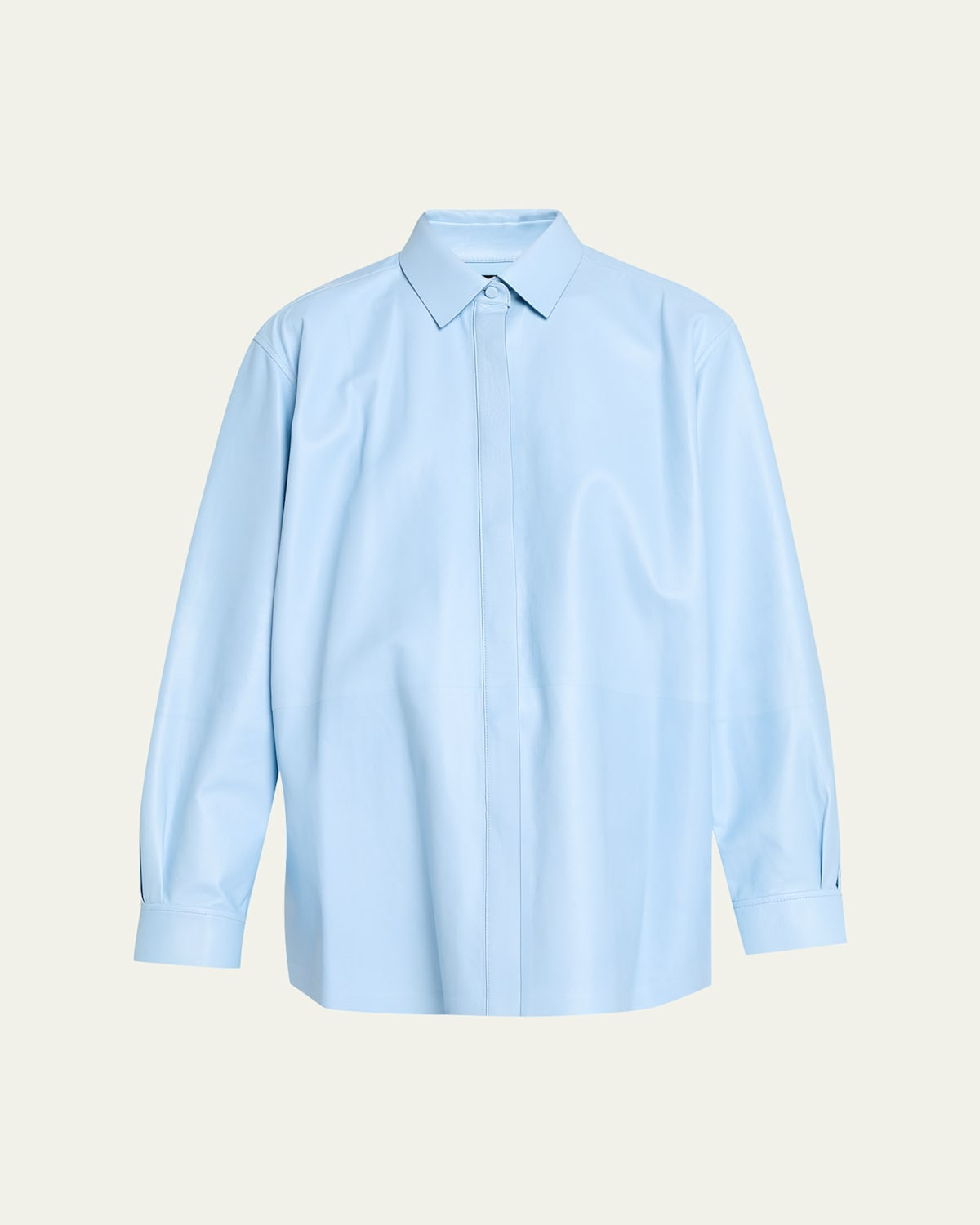 Leather Shirt Jacket | Bergdorf Goodman