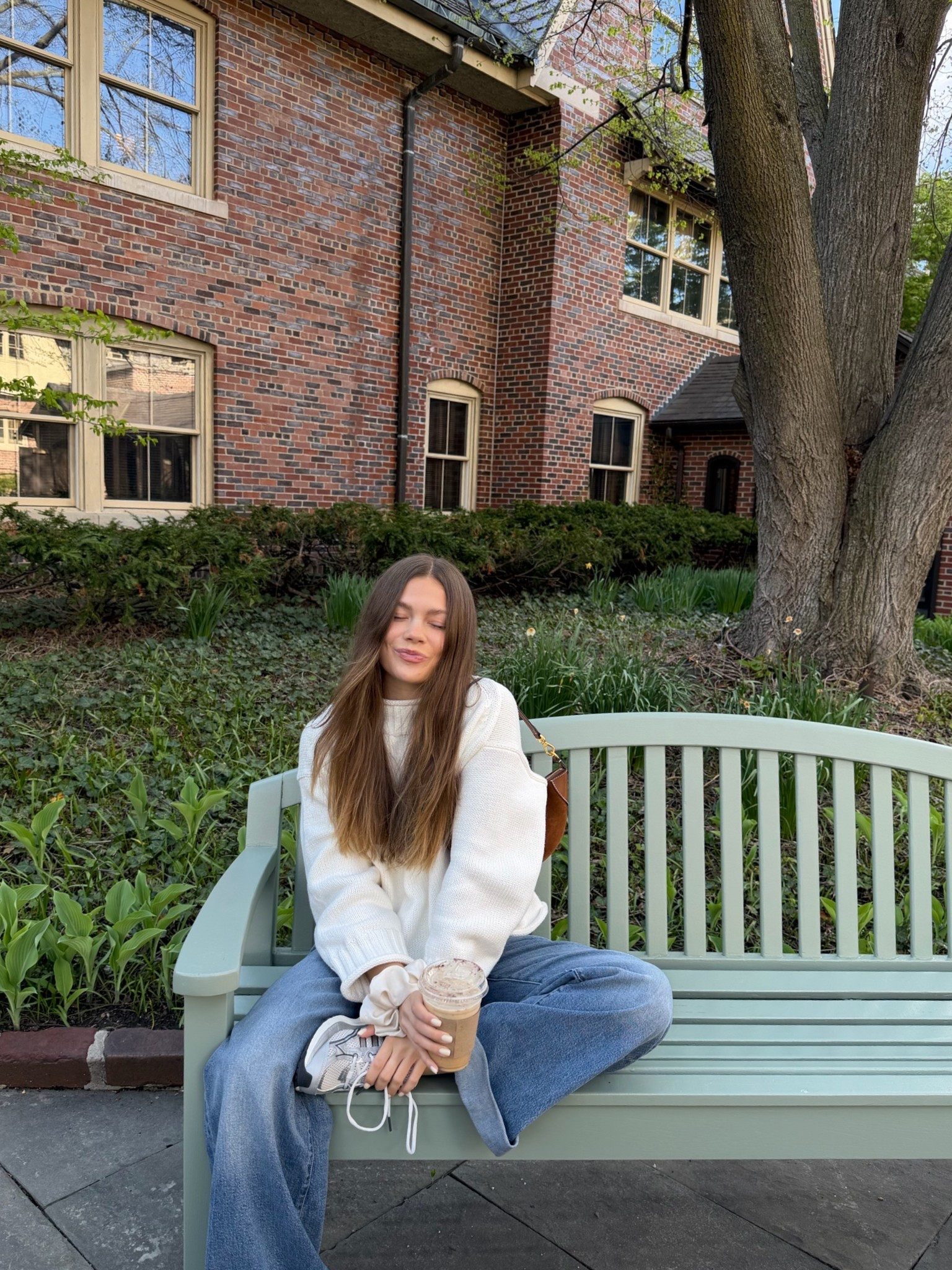 Spring sweater outfit