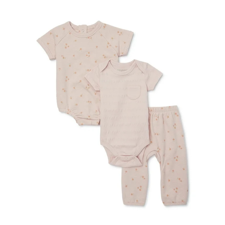 easy-peasy Baby Bodysuits and Jogger Outfit Set, 3-Piece, Sizes 0-24 Months | Walmart (US)