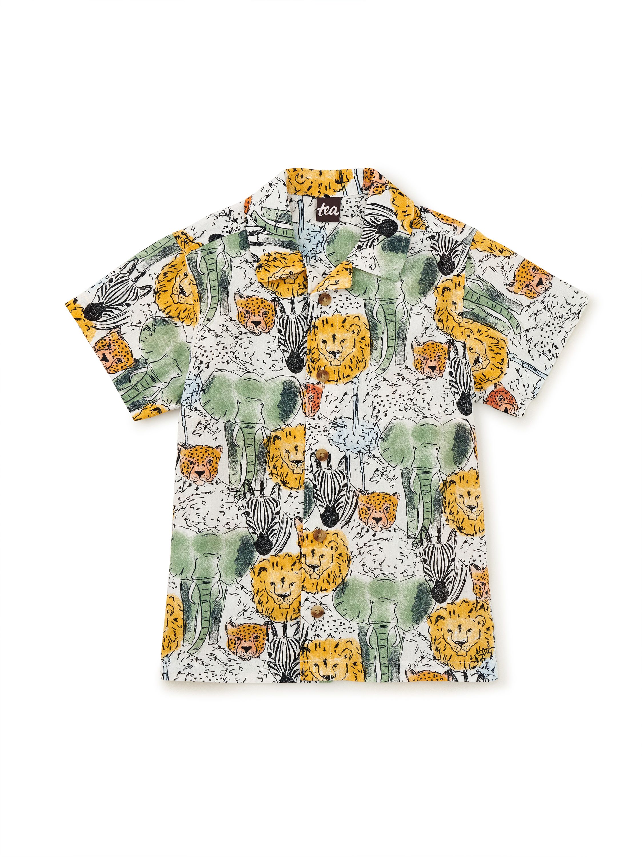 Printed Camp Shirt | Tea Collection