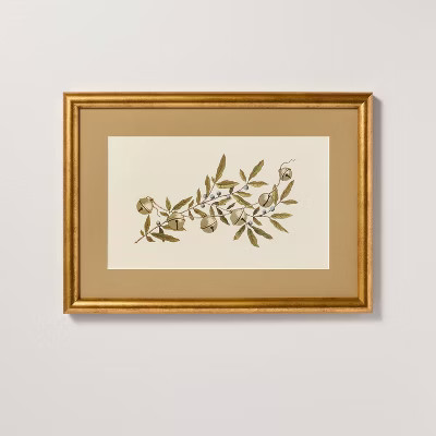 10"x14" Silver Bells Tree Branch Framed Christmas Wall Art - Hearth & Hand™ with Magnolia | Target