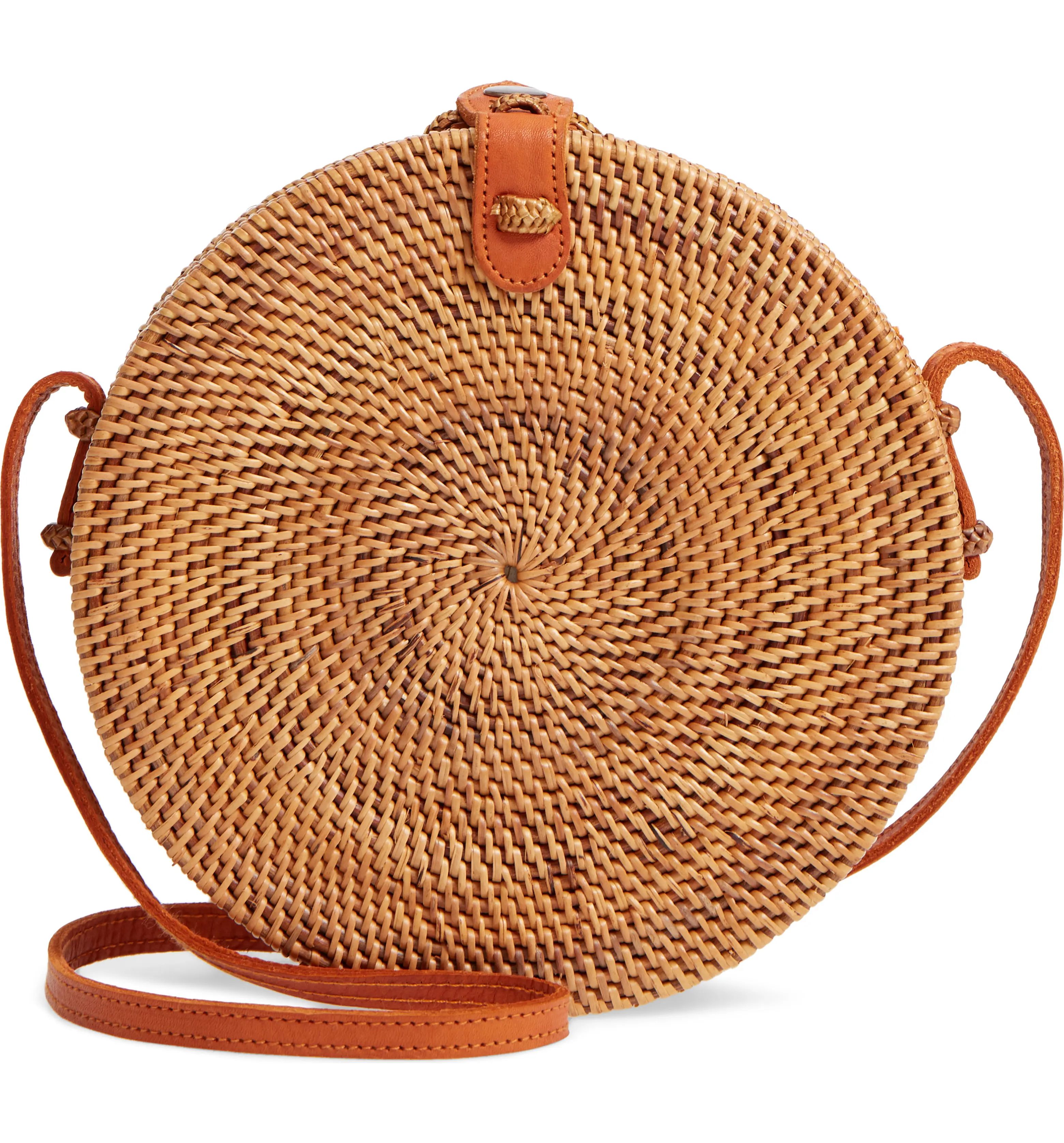 Woven Rattan Circle Basket Crossbody | Nordstrom