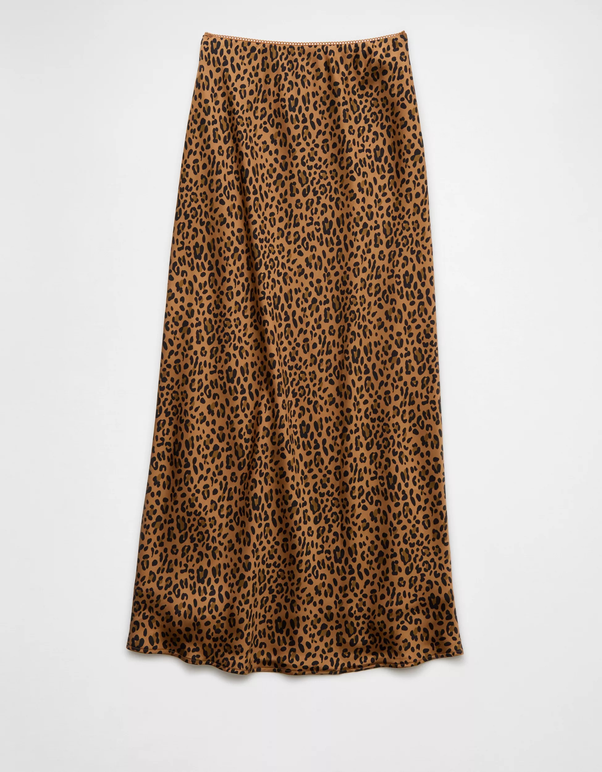 AE High-Waisted Satin Midi Slip Skirt | American Eagle Outfitters (US & CA)