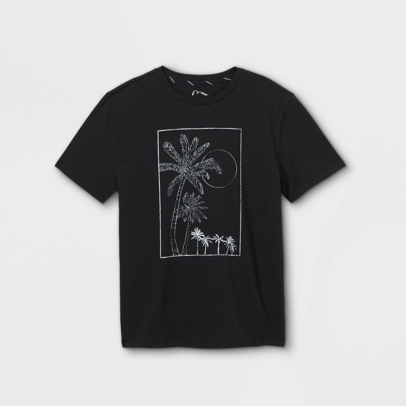 Boys' Palm Outline Graphic Short Sleeve T-Shirt - art class™ Black | Target