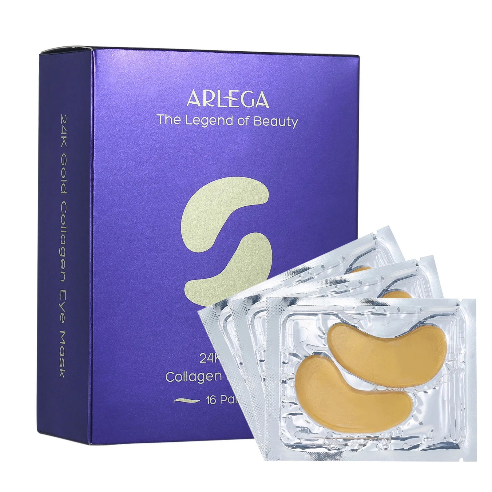 Arlega 24K Gold Collagen Under Eye Masks Under Anti-Aging Eye Patches   16 Pairs - Walmart.com | Walmart (US)