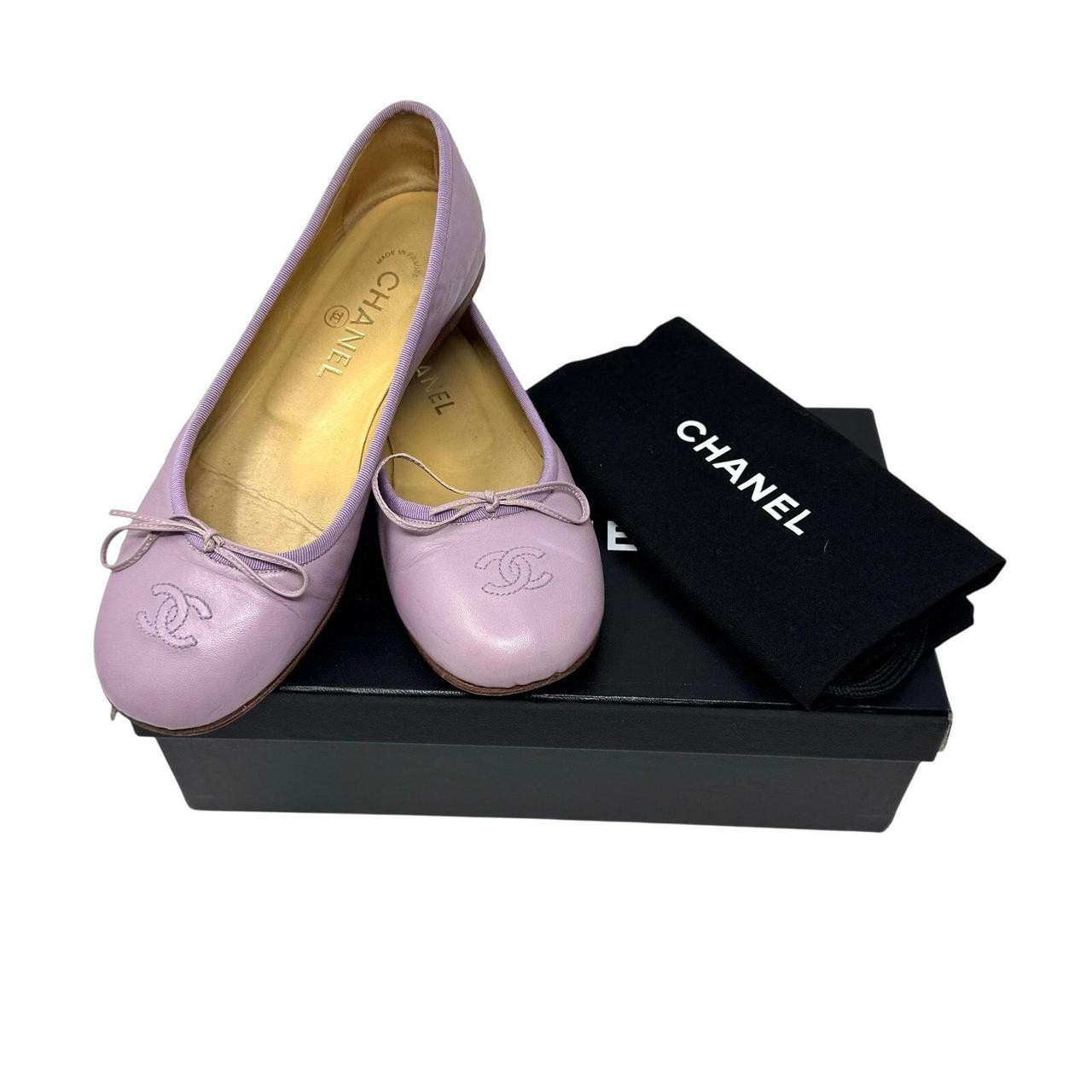 Chanel Women's Ballet shoes - Purple - US 8 | Depop US