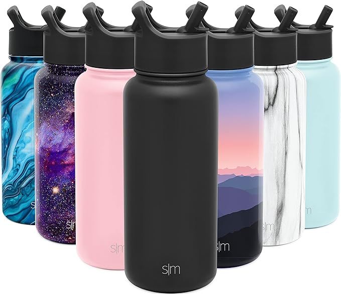 Simple Modern Summit Insulated Water Bottle with Straw Lid 1 Liter Reusable Wide Mouth Stainless ... | Amazon (US)