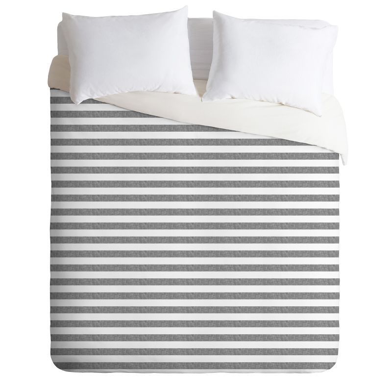 Gray Stripe Little Arrow Design Co Duvet Cover - Deny Designs | Target