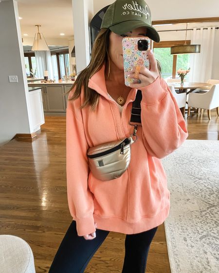 Rainy day outfit. LOVE this terry cloth oversized sweatshirt. 
XS 
XS petite leggings 
Pearl cashmere in this think rolyn bag  
Charm & chain use CODE: twopeas20 at sequin jewelry 

#LTKItBag #LTKStyleTip #LTKSeasonal
