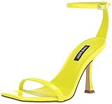 NINE WEST Women's YESS Heeled Sandal, NEON Yellow 703, 10 | Amazon (US)