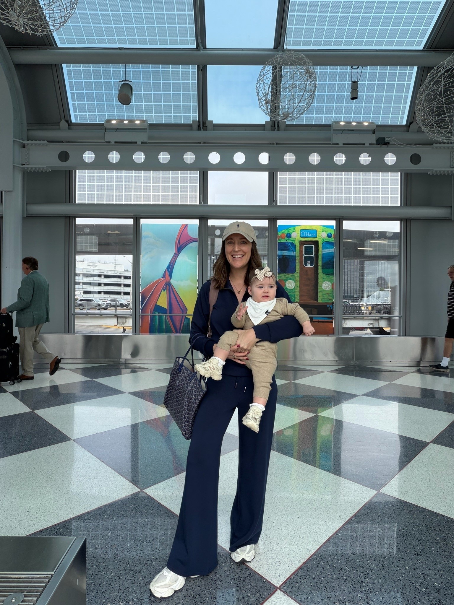 Mommy and me OOTDS!! Wearing my go to spanx air essentials set for travel, fits TTS. Use code CHIC10 for 10% off our Mabe carrier. My Goyard bag is borrowed, use code CHICTOME for your first month free! Linking similars for baby girls outfit

#LTKootd #LTKBaby #LTKTravel