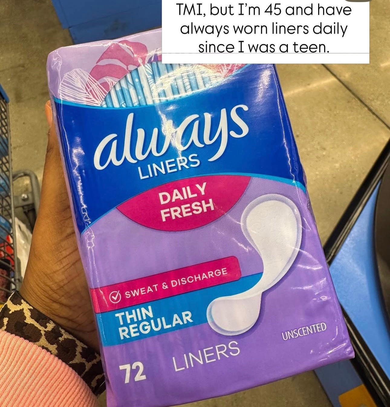 Always panty liners 

#LTKBeauty #LTKOver40 #LTKselfcare
